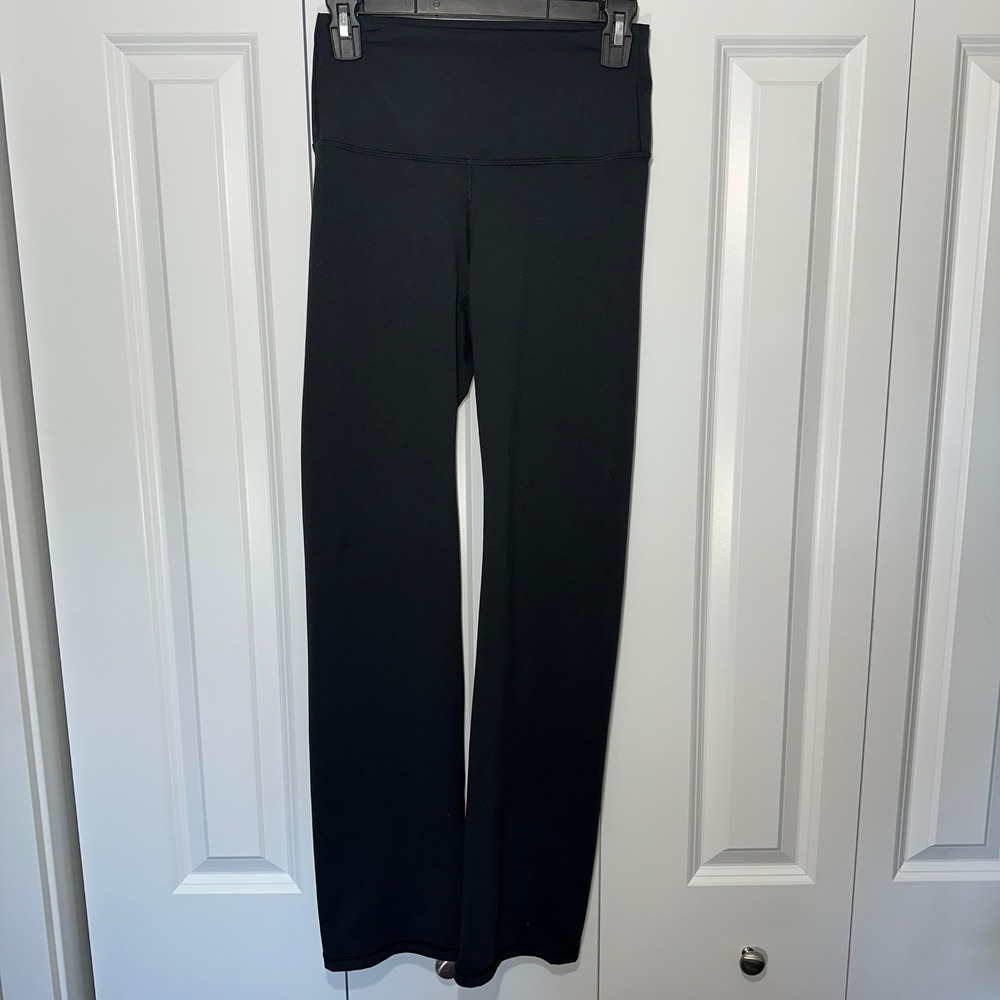 Yogalicious Lux Everyday Straight Pant Women XS Black High Waisted Yoga Pants - Picture 2 of 5